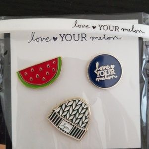 Love Your Melon pins and band